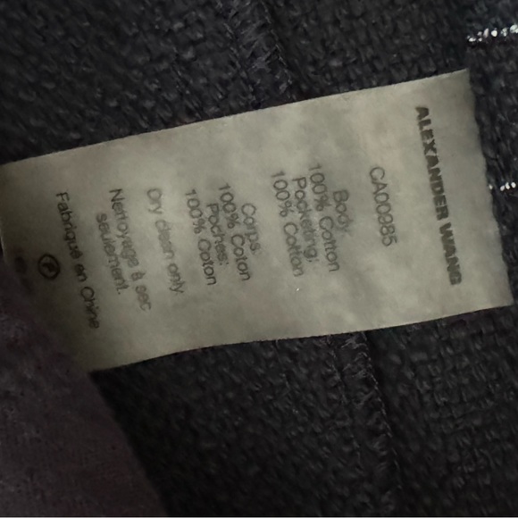 T BY ALEXANDER WANG NAVY WHITE STRIPED HIGH WAIST PANTS - Picture 6 of 6